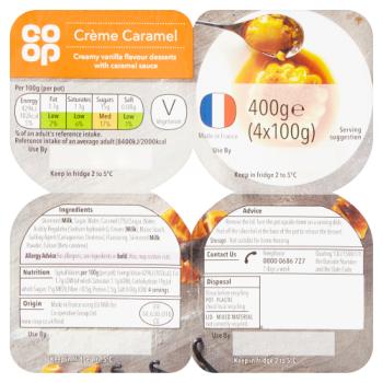 Co Op Crème Caramel 4 x 100g (400g)