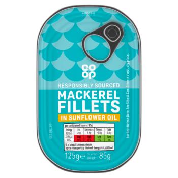 Co-op Mackerel Fillets in Sunflower Oil 85g