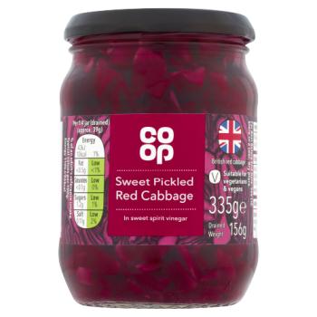 Co-op Sweet Pickled Red Cabbage 335g