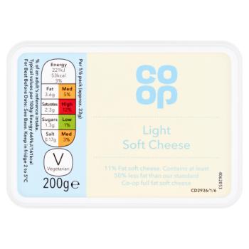 Co-op Light Soft Cheese 200g