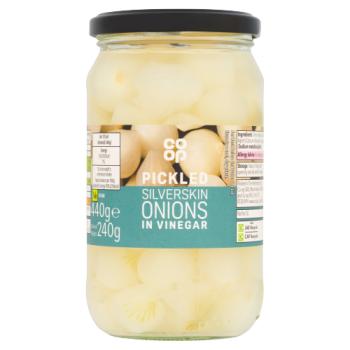 Co-op Pickled Silverskin Onions in Vinegar 440g