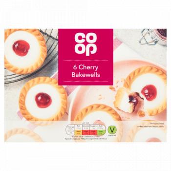 Co-op 6 Cherry Bakewell Tarts