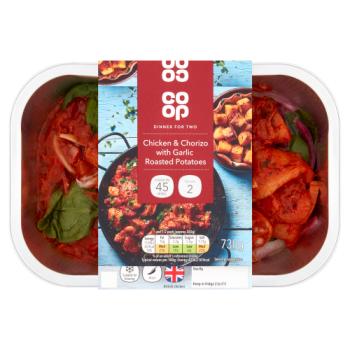 Co-op Dinner for Two Chicken & Chorizo with Garlic Roasted Potatoes 730g