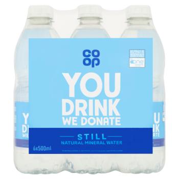 Co-op Still Natural Mineral Water 6 x 500ml