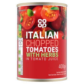 Co-op Italian Chopped Tomatoes with Herbs in Tomato Juice 400g