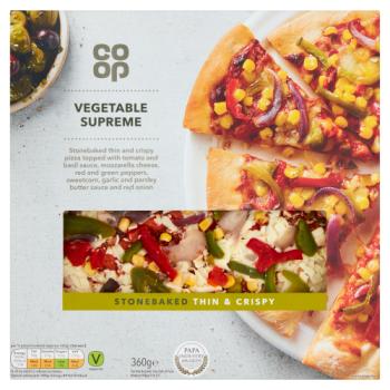 Co Op T&#38;c Vegetable Supreme Pizza