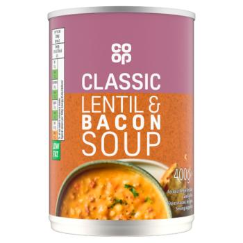Co-op Lentil & Bacon Soup 400g