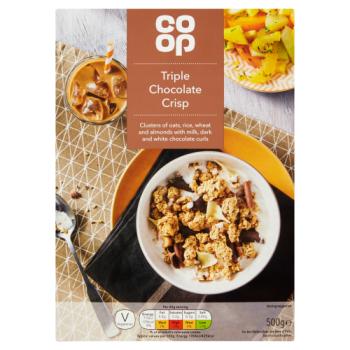 Co Op Triple Chocolate Crisp 500g