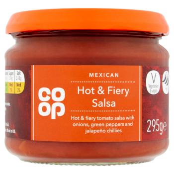 Co Op Mexican Hot & Fiery Salsa 295g