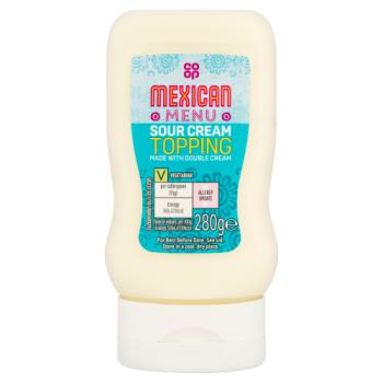 Co-op Mexican Menu Sour Cream Topping 280g