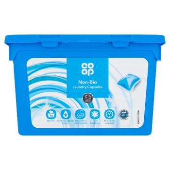 Co-op Non-Bio Laundry Capsules 16 x 24.5ml (392ml)