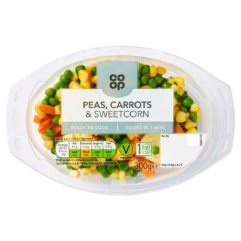 Co-op Peas, Carrots & Sweetcorn 300g
