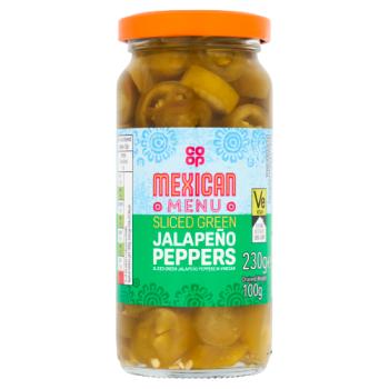 Co-op Mexican Menu Sliced Green Jalapeño Peppers 230g