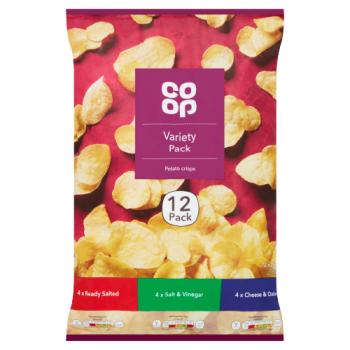 Co Op Variety Pack Potato Crisp 12 X 25g