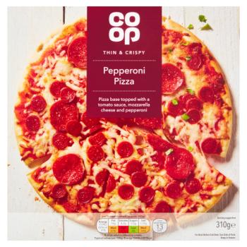 Co-op Thin & Crispy Pepperoni Pizza 310g
