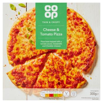 Co-op Thin & Crispy Cheese & Tomato Pizza 300g