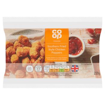 Co-op Frozen Southern Fried Style Chicken Poppers 220g