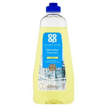 Co-op Dishwasher Rinse Aid Lemon 400ml