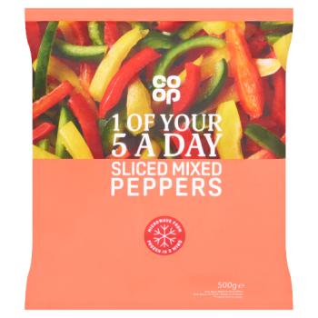 Co-op Sliced Mixed Peppers 500g