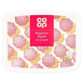 Co-op Raspberry Ripple Ice Cream 2 Litre