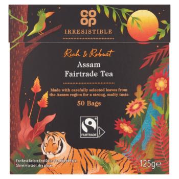 Co-op Irresistible Assam Fairtrade Tea 50 Tea Bags 125g