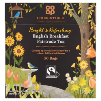 Co-op Irresistible 50 English Breakfast Fairtrade Tea Bags 125g