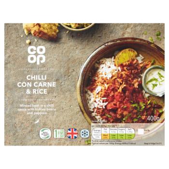 Co-op Chilli Con Carne & Rice 400g