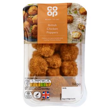 Co-op British Chicken Poppers 168g