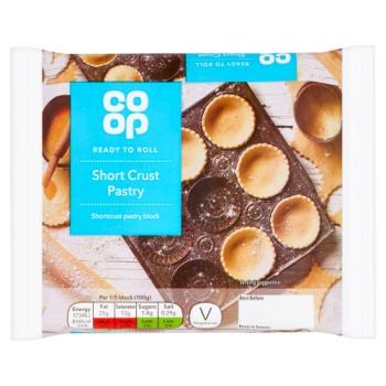 Co-op Ready to Roll Short Crust Pastry 500g