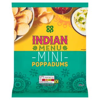 Co-op Indian Menu Mini Poppadums 60g