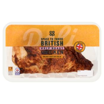 Co-op Space to Thrive British Half Roast Chicken 450g