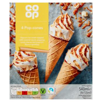Co-op Pop-Cones 4 x 135ml (540ml)