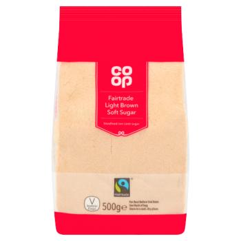 Co-op Fairtrade Light Brown Soft Sugar 500g