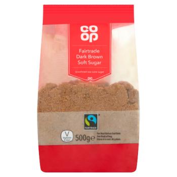 Co-op Fairtrade Dark Brown Soft Sugar 500g