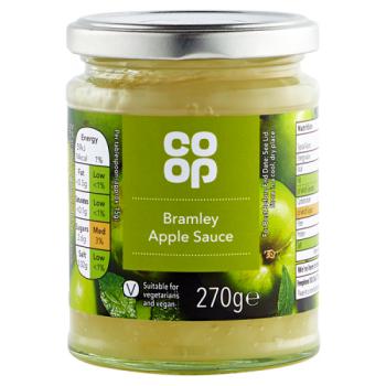 Co Op Bramley Apple Sauce 270g