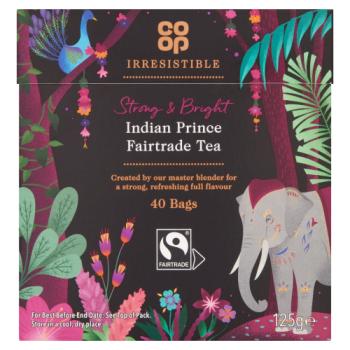 Co-op Irresistible Indian Prince Fairtrade Tea 40 Tea Bags 125g