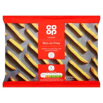 Coop Skin On Fries 500g
