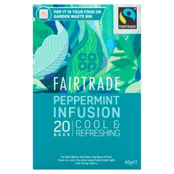 Co-op Fairtrade Peppermint Infusion 20 Bags 40g
