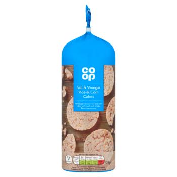 Co Op Salt & Vinegar Rice & Corn Cakes 129g