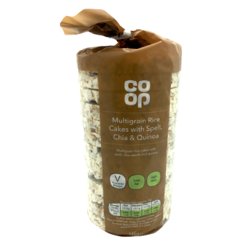 Co Op Multigrain Rice Cakes with Spelt, Chia & Quinoa 115g