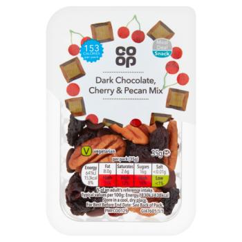 Co-op Dark Chocolate, Cherry & Pecan Mix Meal Deal Snack 35g