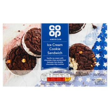 Coop American Cookie Ice Cream Sandwiche