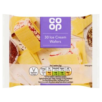 Co-op 30 Ice Cream Wafers