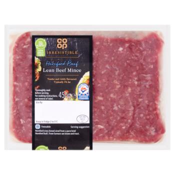 Co-op Irresistible Lean Beef Mince 450g