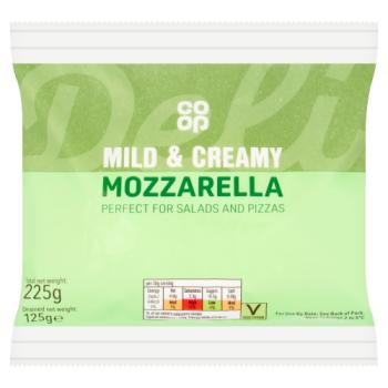 Co-op Mild & Creamy Mozzarella 225g