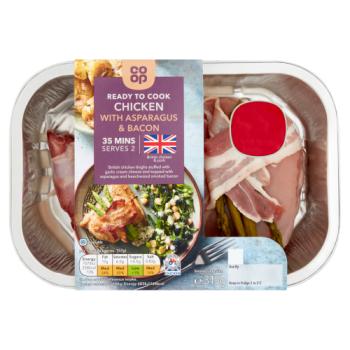Co-op Ready to Cook Chicken with Asparagus & Bacon 315g