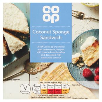 Co-op Coconut Sponge Sandwich