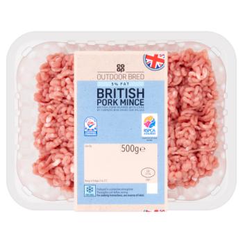 Co-op Outdoor Bred 5% Fat British Pork Mince 500g