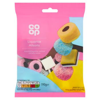 Co-op Liquorice Allsorts 190g