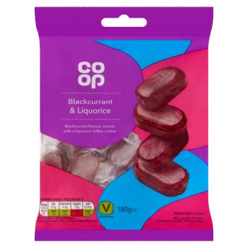 Co-op Blackcurrant & Liquorice 180g